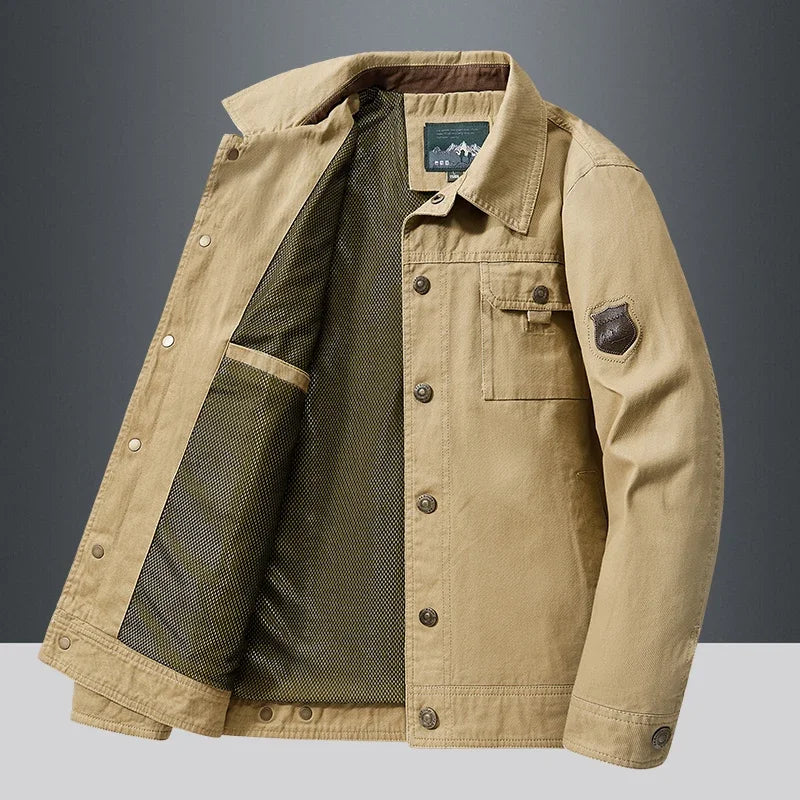 Classic Baseball Jacket — Warm Windproof Cargo Bomber, British Style