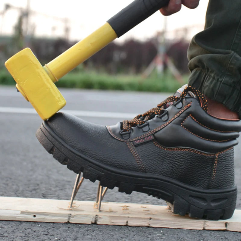 Wear-Resistant Safety Boots — Steel Toe & Waterproof Anti-Puncture Build