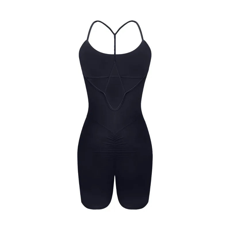 CoreZip Gym Romper – Seamless Workout Jumpsuit