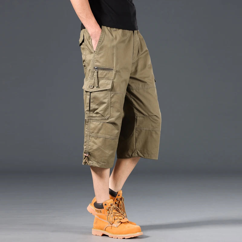 Relaxed Fit Multi-Pocket Jogger Shorts