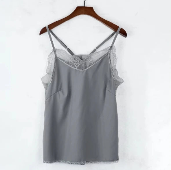 Silk Satin Tube Top — Elegant Strappy Camisole
