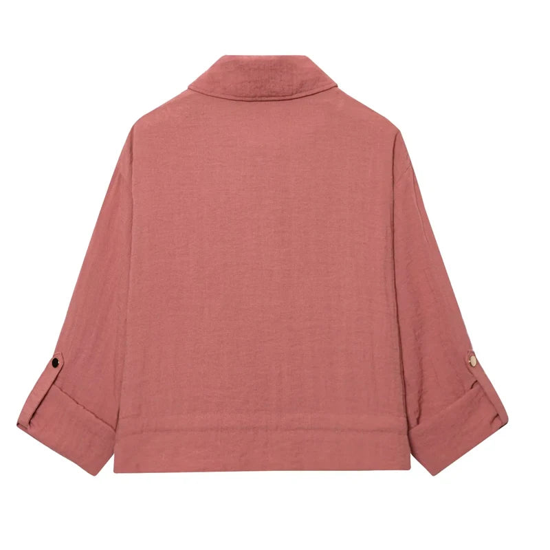 Cropped Button Bomber