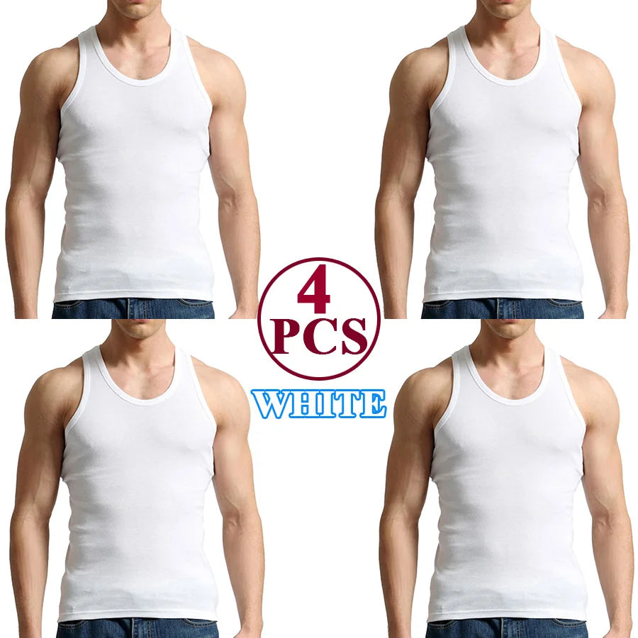 Classic Cotton Tank Pack – Slim Fit 4-Piece Set