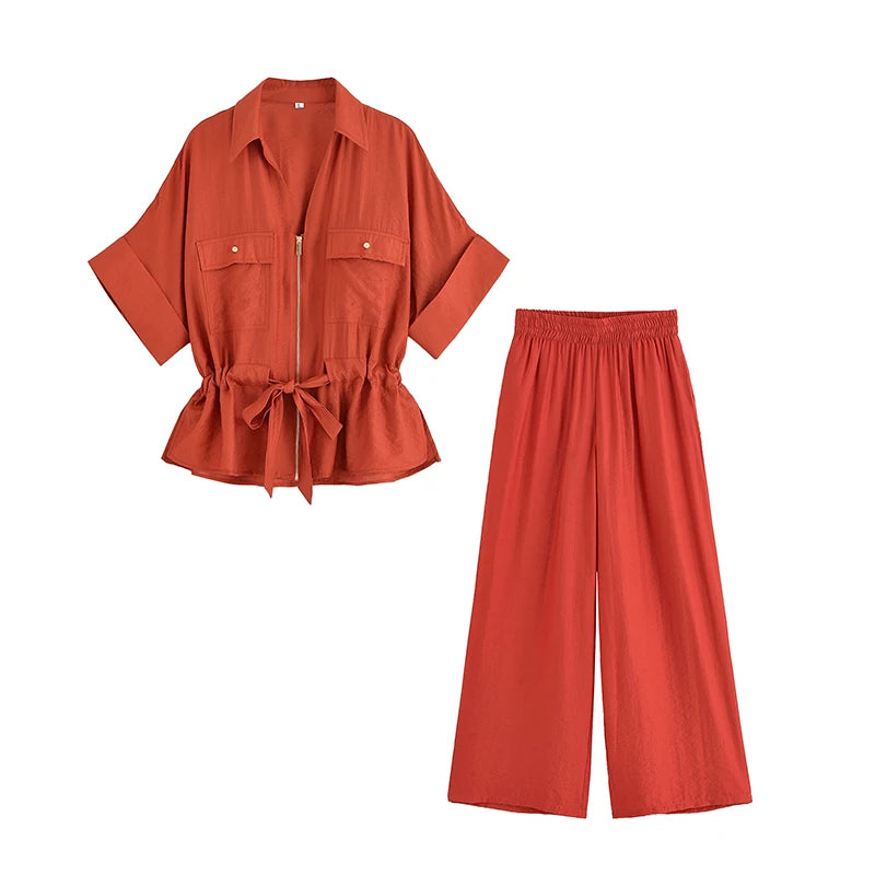 Loose Shirt & Pants Set – Chic Elegant Street Holiday Two Piece