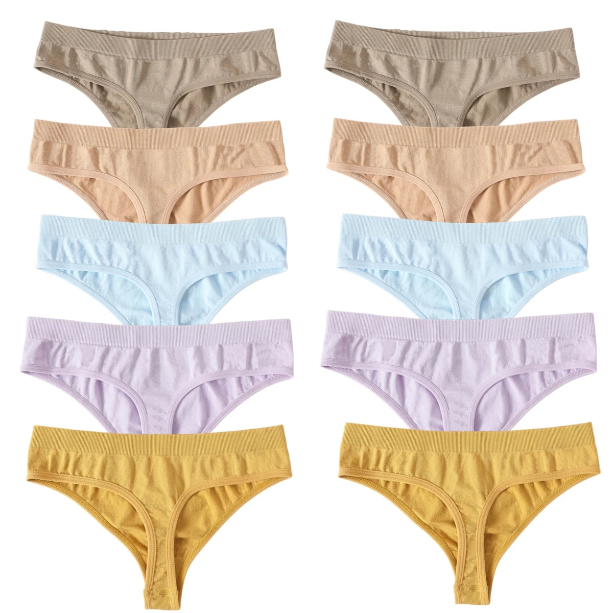 Seamless Thongs – Low Waist, Sporty – 10-Pack