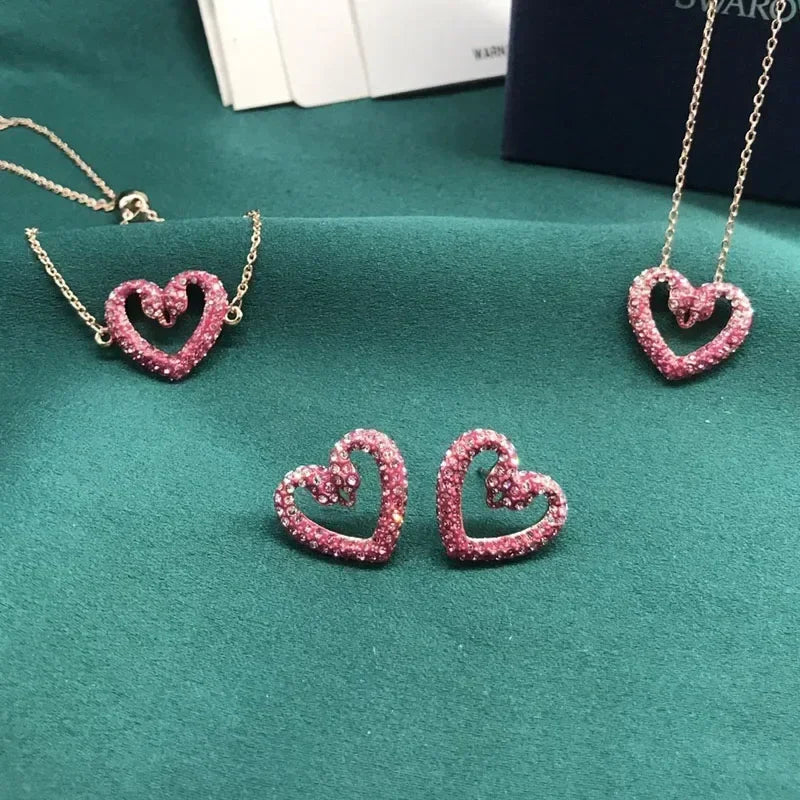 Pink Heart Crystal Set – Pearl Party Edition