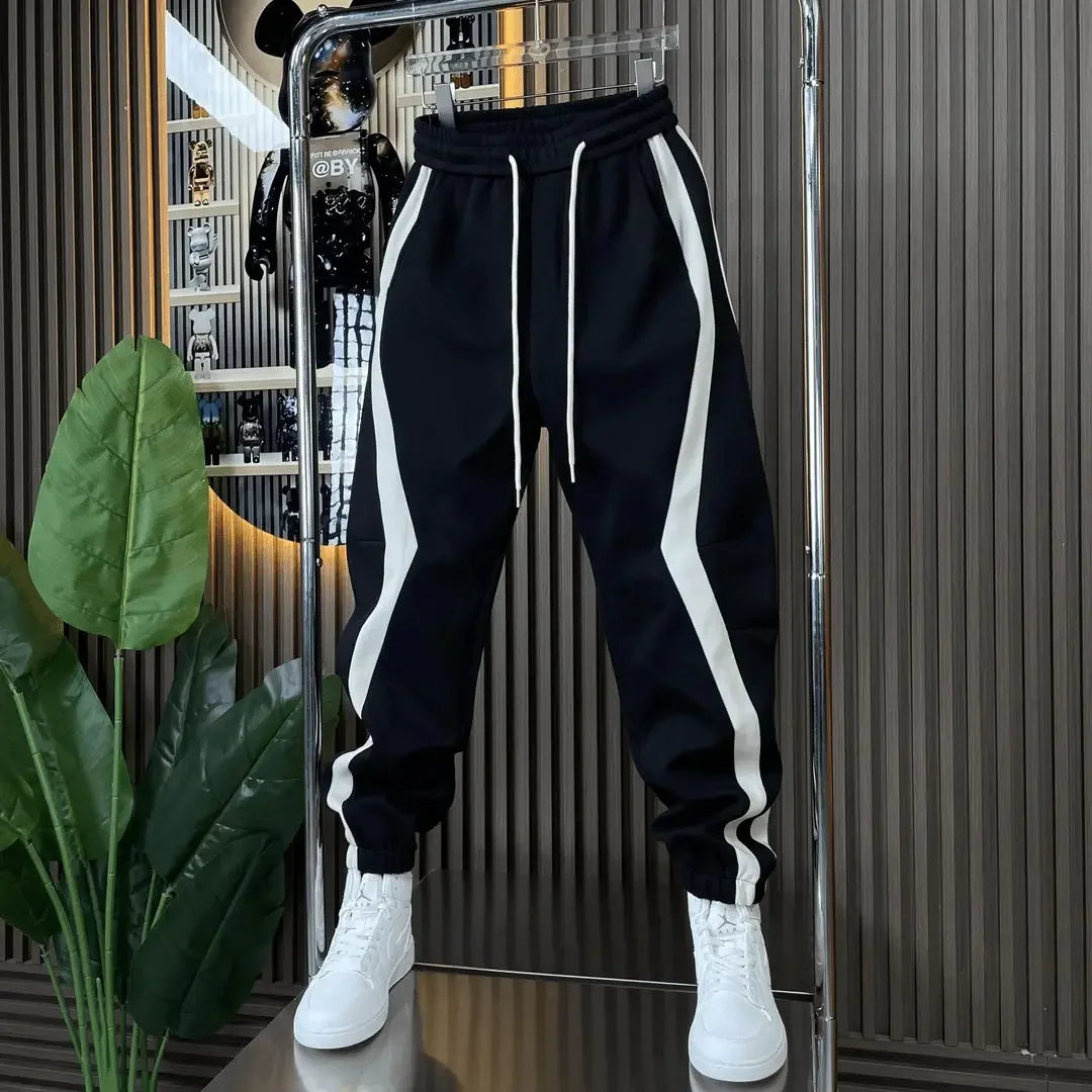 Striped Patchwork Harem Jogger Pants – Korean Autumn Trend