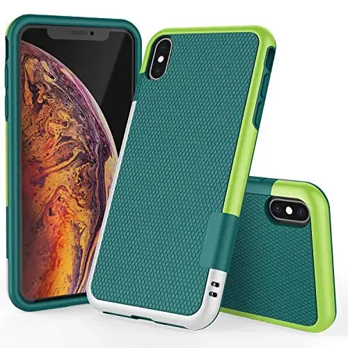 Hybrid Shockproof Silicone Armor Case – iPhone 6 to 15 Plus | Anti-Slip Grip Protection