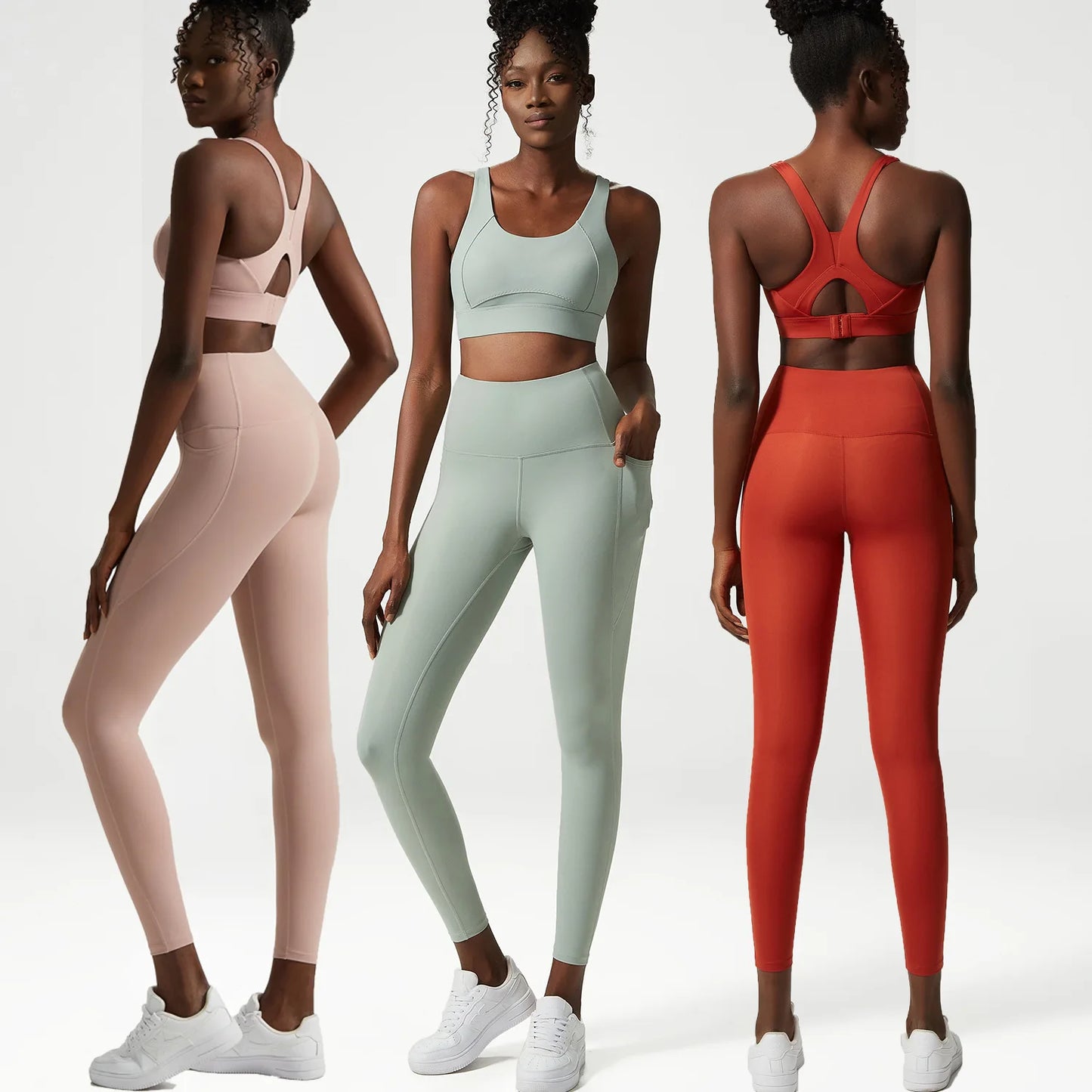 Seamless Activewear Set — Sculpted Bra & High-Waist Leggings