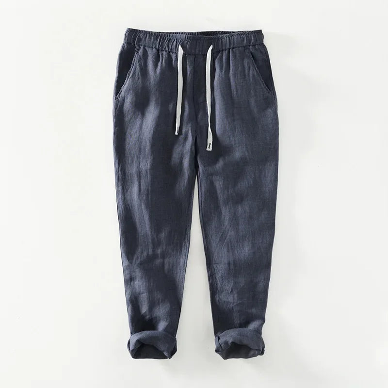 100% Linen Oversized Simple Casual Trousers