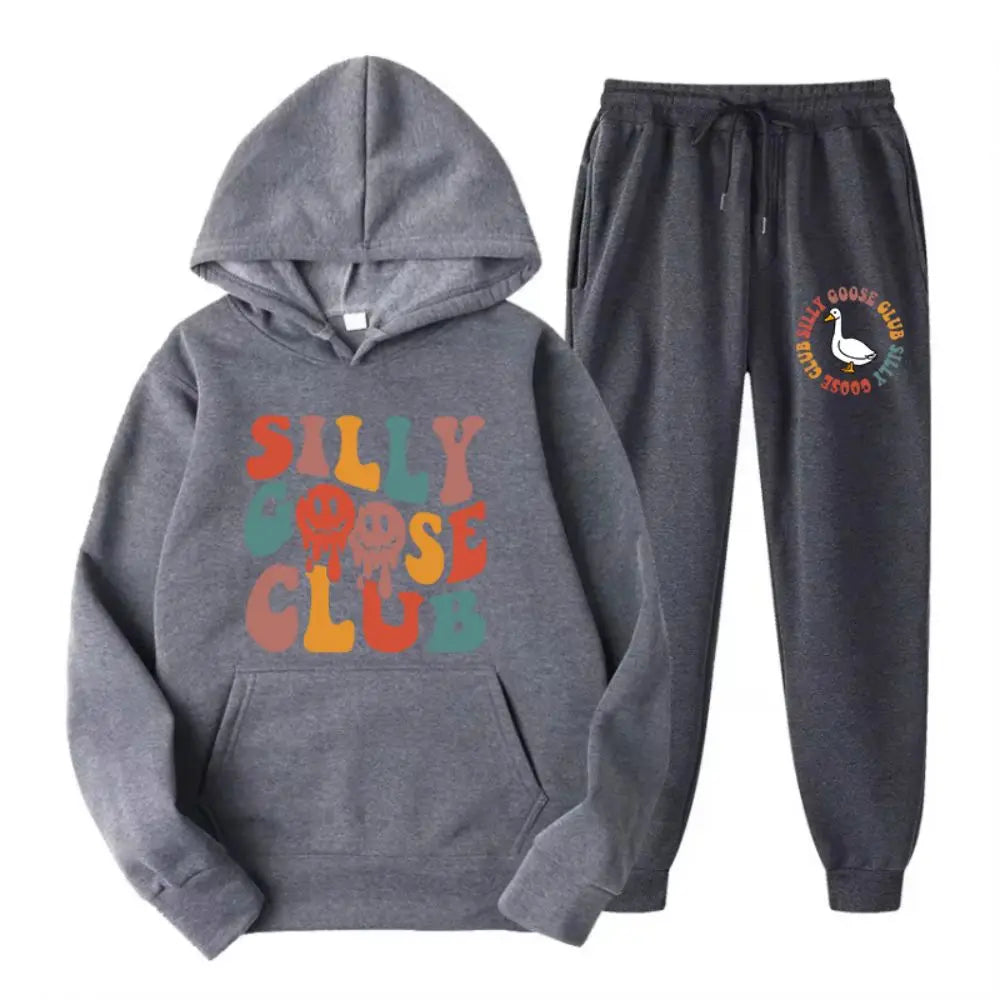 Loose Hoodie & Pants Set – Streetwear Printed Tracksuit