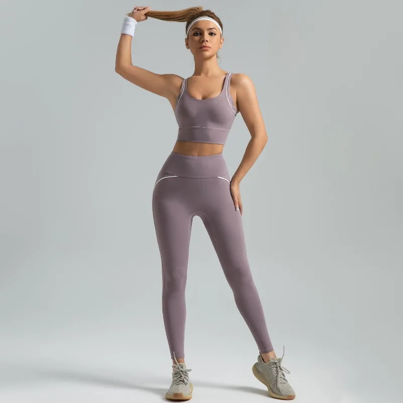 CoreStrap Yoga Kit – High Waist Cross Bra Set