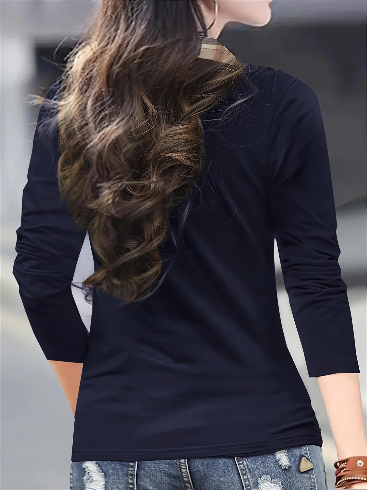 Plaid Collar Polo Shirt — Casual Knitted Long Sleeve Tee