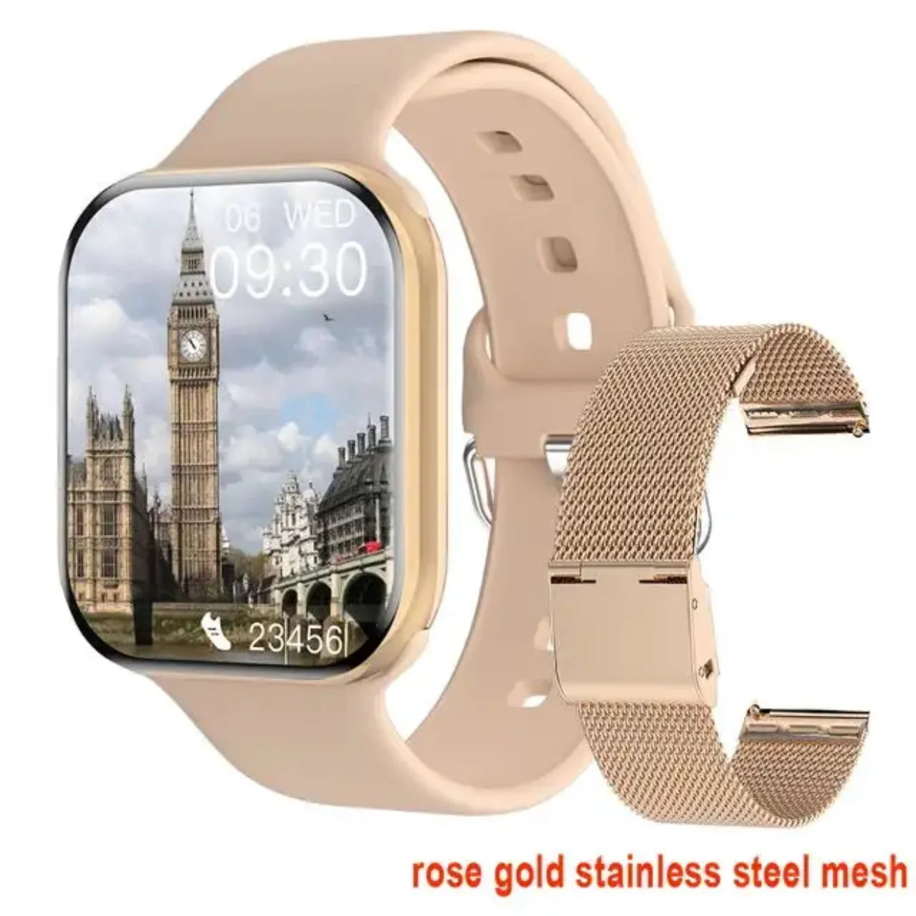 Smartwatch with Body Temp & GPS – NFC, Always-On Display, Sport Design