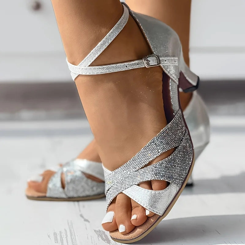 DanzaSoft | Latin Dance High Heel Sandals – Comfortable Soft Sole