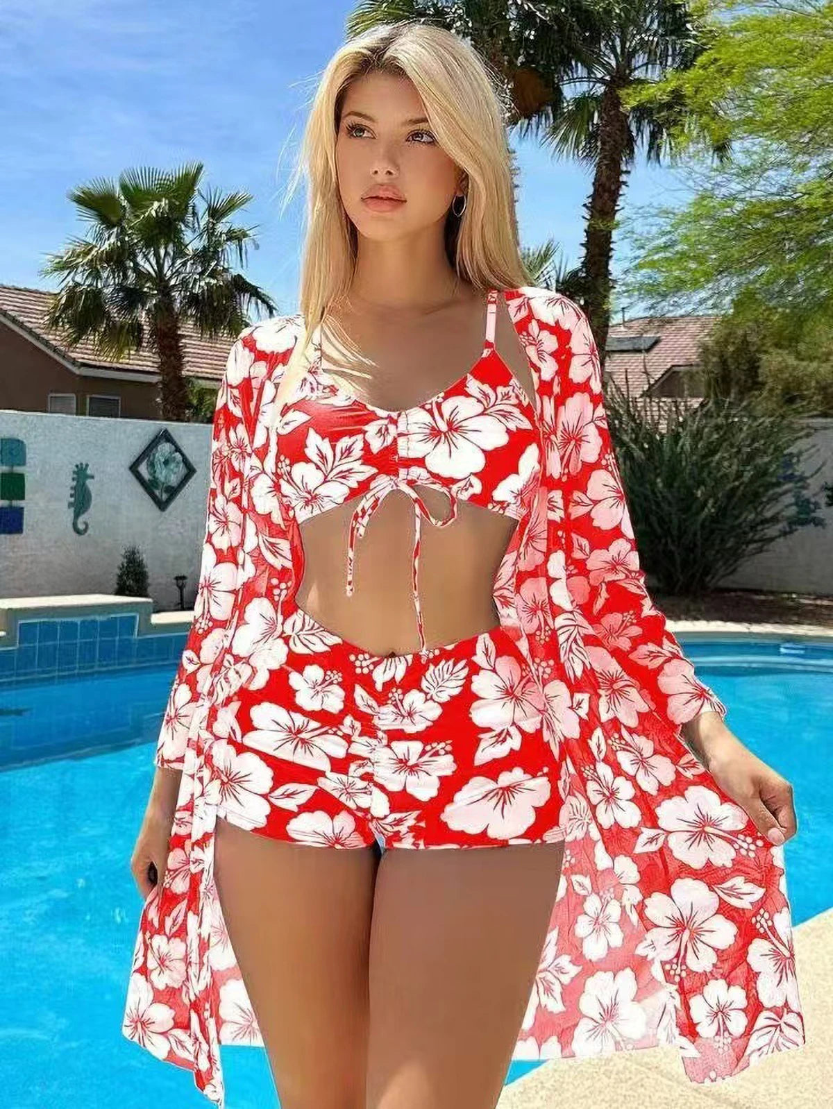 Push-Up Bikini & Wrap Skirt