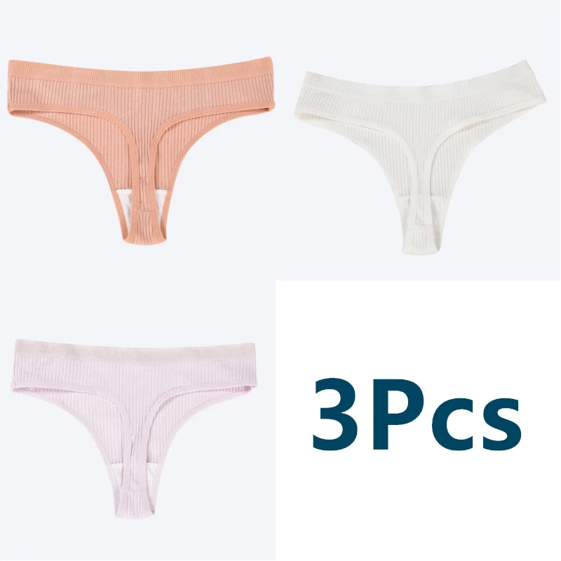 Cotton G-String Panties – Low Rise, Sexy – 3/10-Pack