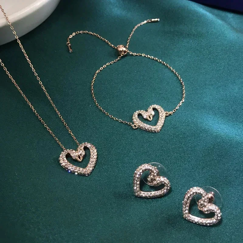 Pink Heart Crystal Set – Pearl Party Edition