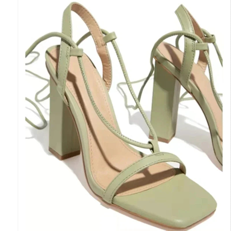LaceAura | Luxury Lace-Up Pumps – Elegant Summer Heels