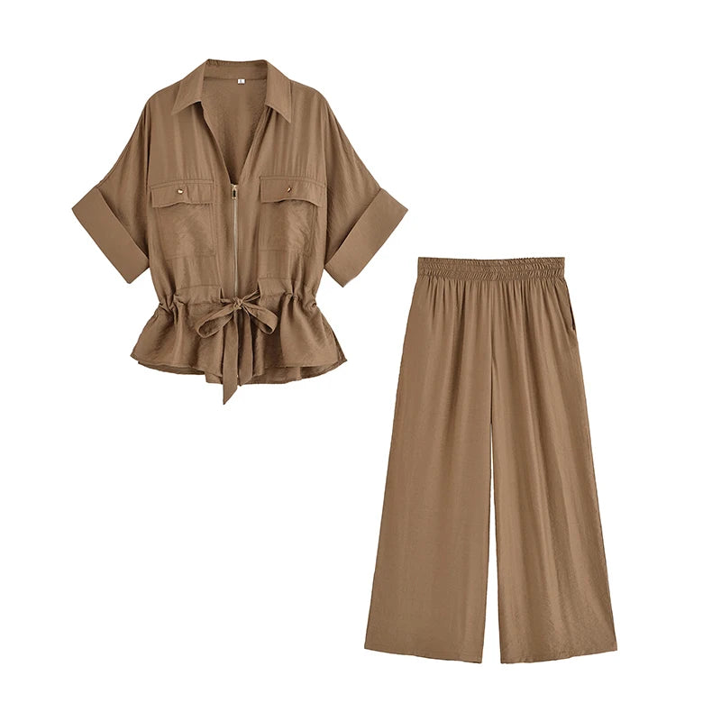 Loose Shirt & Pants Set – Chic Elegant Street Holiday Two Piece