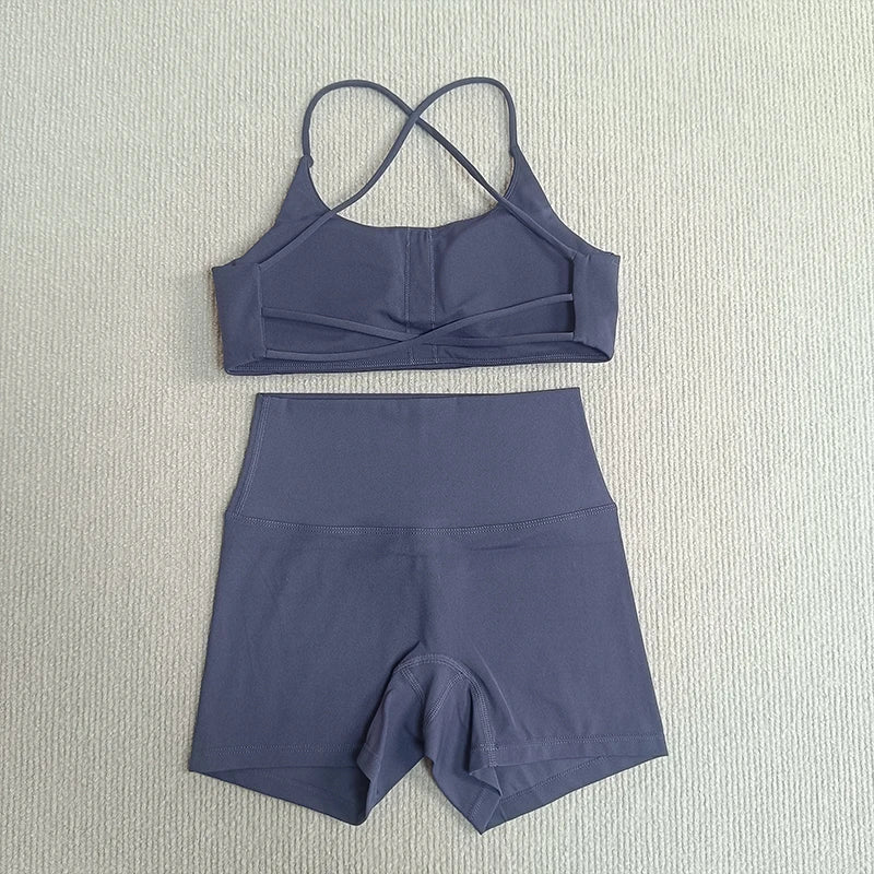 VibeFit Tracksuit – Soft Short Set with Bra