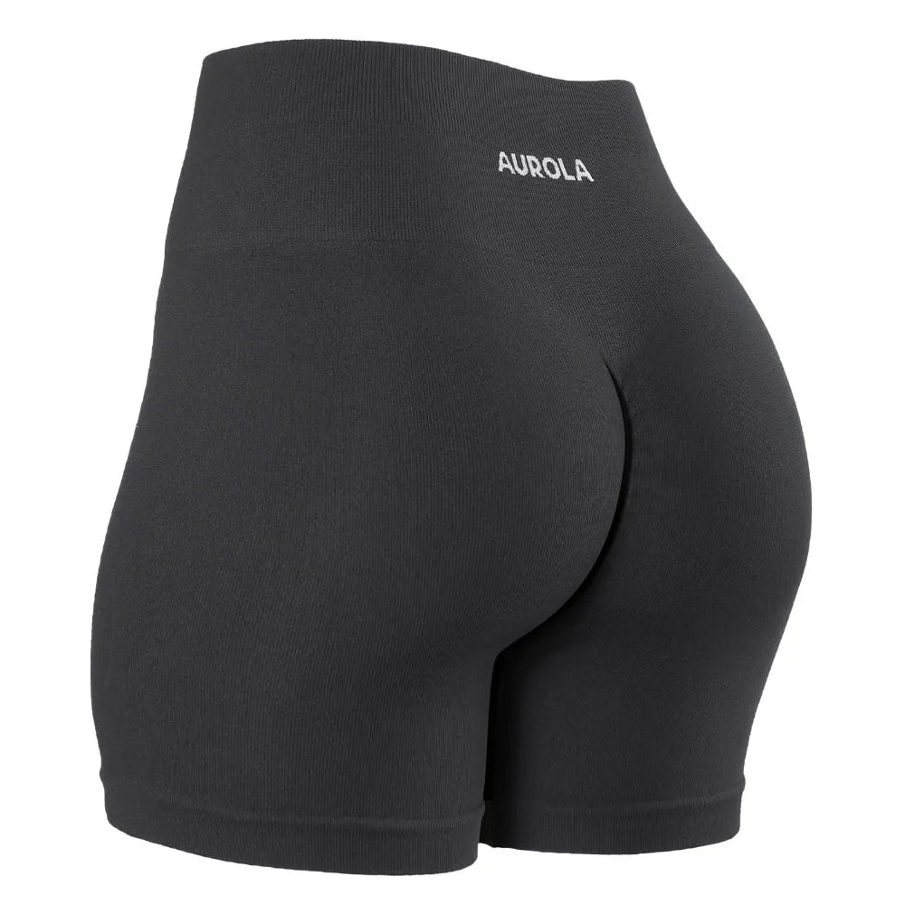 Seamless Scrunch Workout Shorts — Women's High Waist Gym & Yoga Fitness Shorts