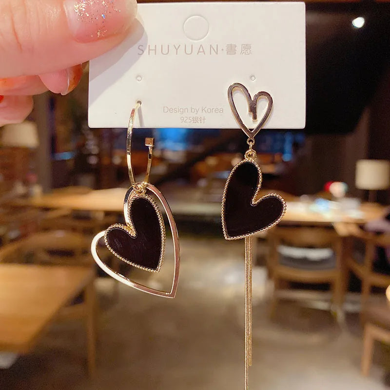 Asymmetrical Crystal Drop Earrings – Statement Geometric Design