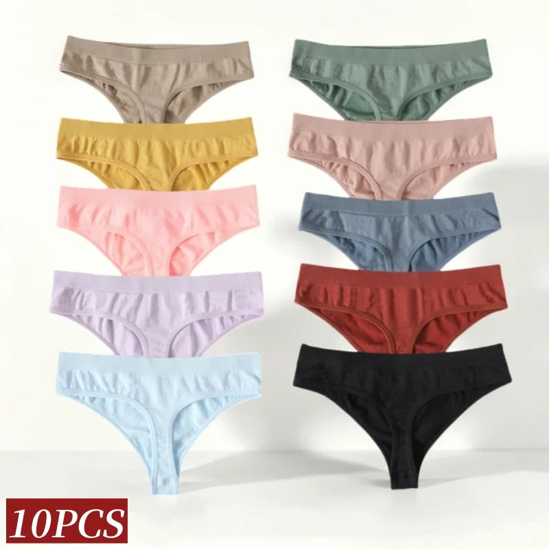 Seamless Thongs – Low Waist, Sporty – 10-Pack