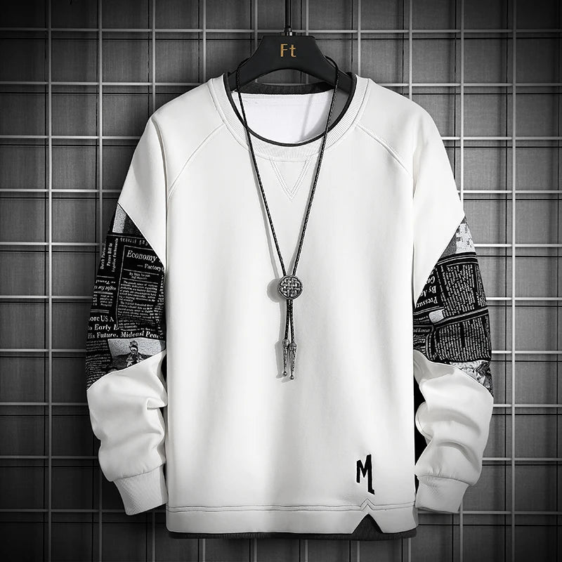Patchwork Streetwear Crewneck