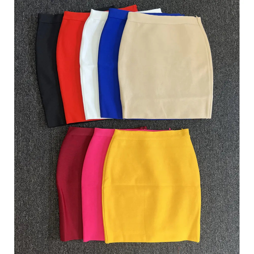 Candy Color Bodycon Mini Skirt — Stretch Party Vibes