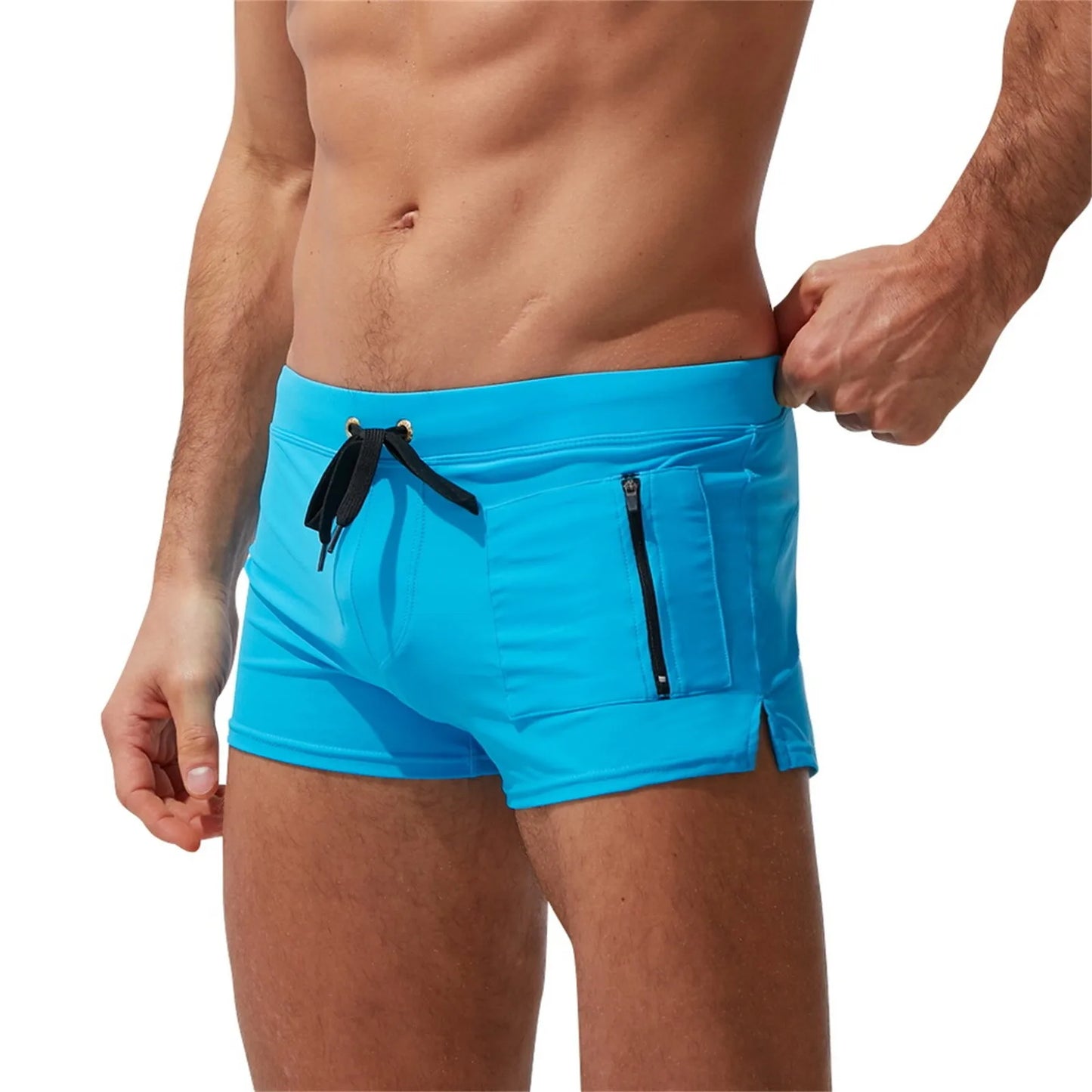 Swim Shorts with Zipper Pocket — Fast Dry Boardshort Joggers