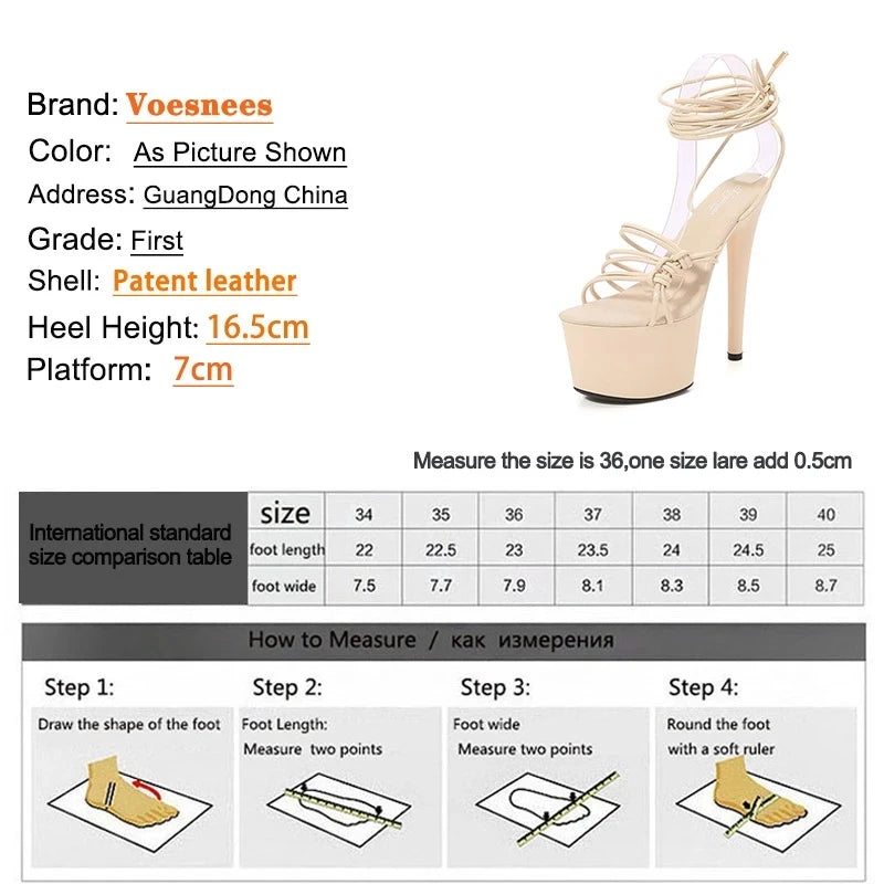 LuxeTies | Cross Lace-Up Stiletto Sandals – Strappy & Sexy