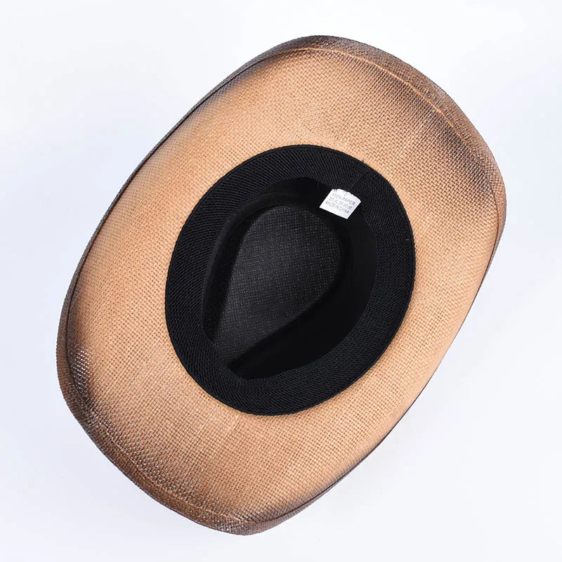 Vintage Pink Straw Cowboy Hat | Wide Brim Panama Style – Summer Beachwear