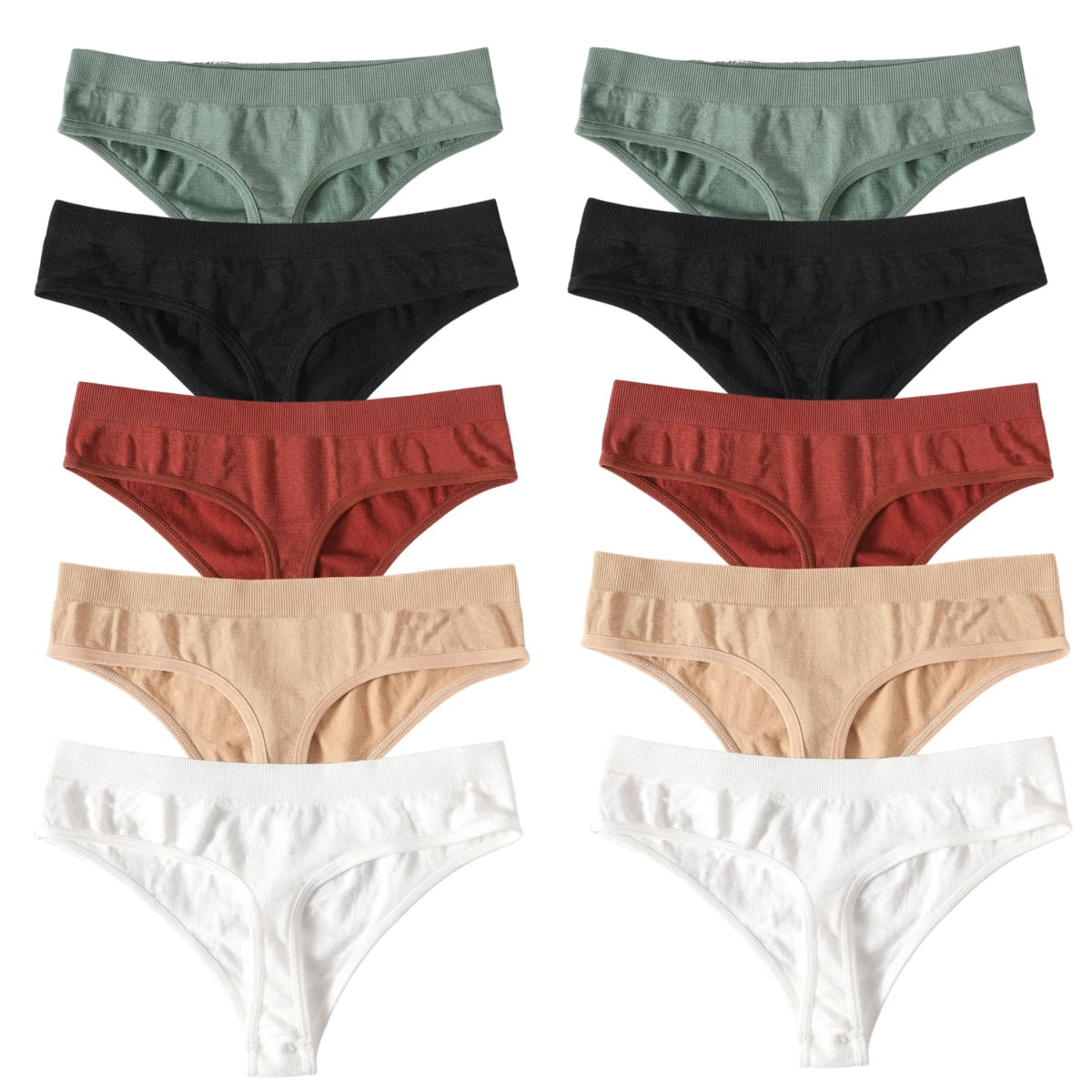 Seamless Thongs – Low Waist, Sporty – 10-Pack