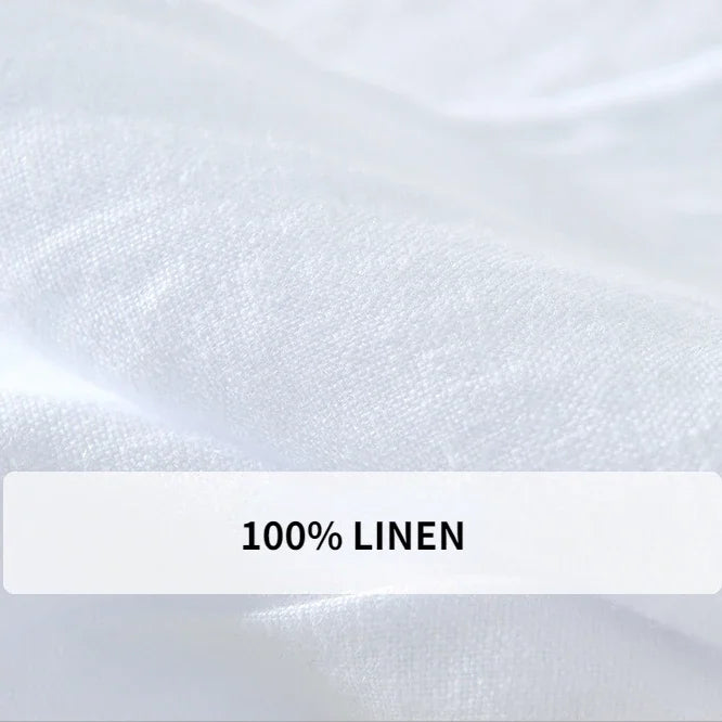100% Linen Oversized Simple Casual Trousers