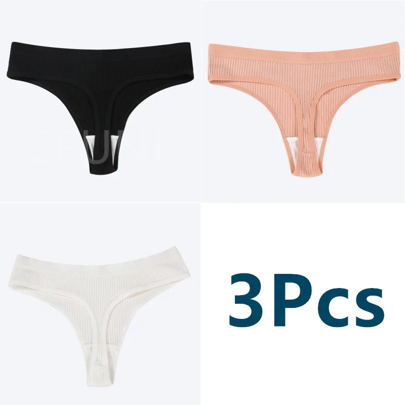 Cotton G-String Panties – Low Rise, Sexy – 3/10-Pack