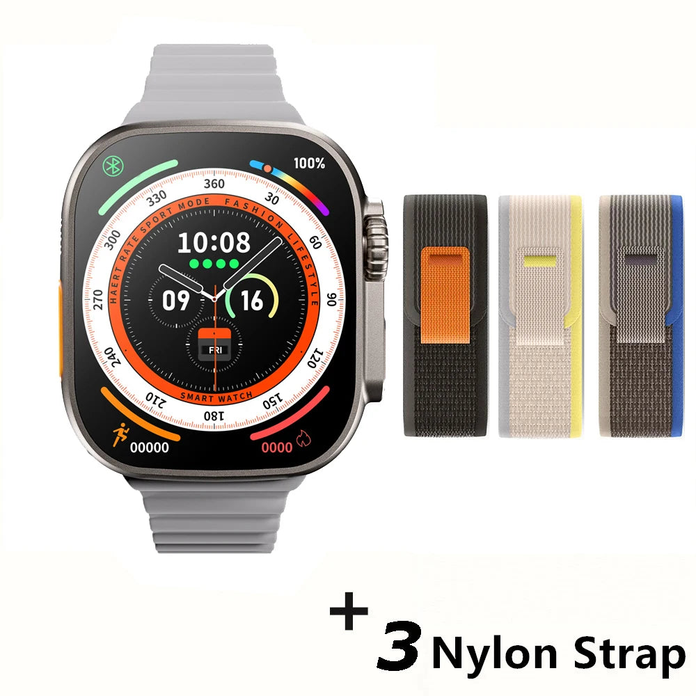 Smartwatch Ultra Pro – 49mm AMOLED, Wireless Charging, Sports & Fitness Mode
