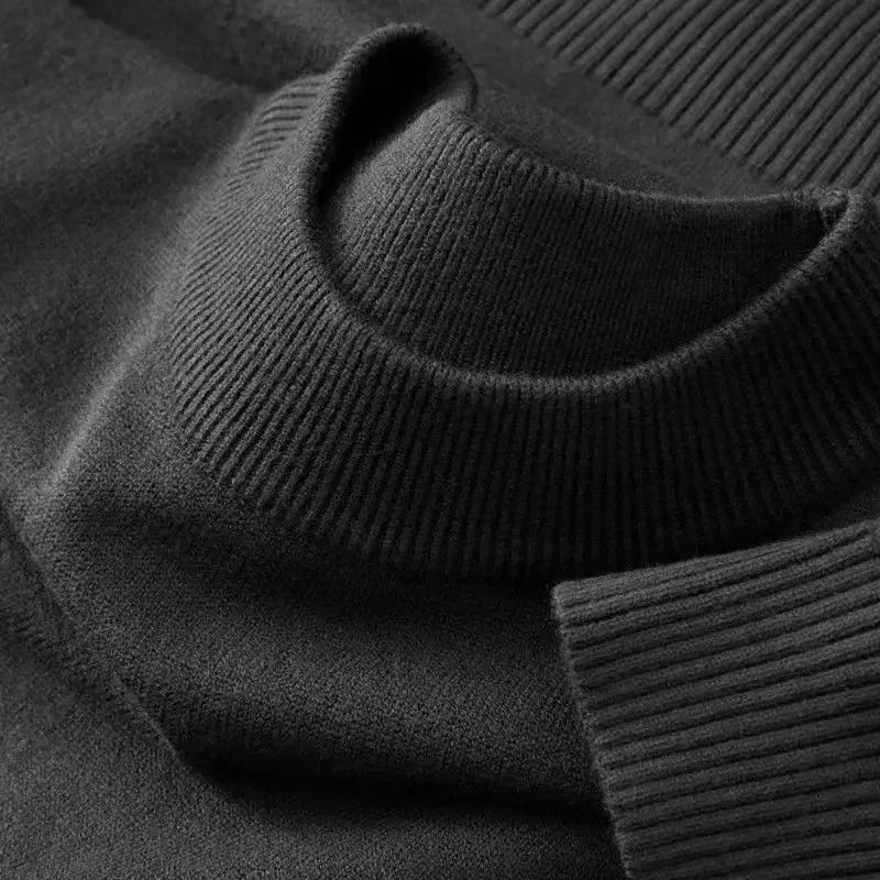 Mock Neck Ribbed Knit Pullover