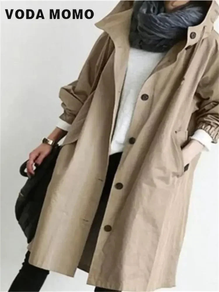 Hooded Long Overcoat