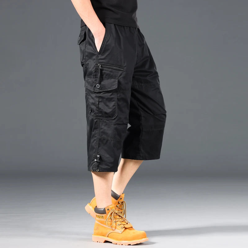 Relaxed Fit Multi-Pocket Jogger Shorts