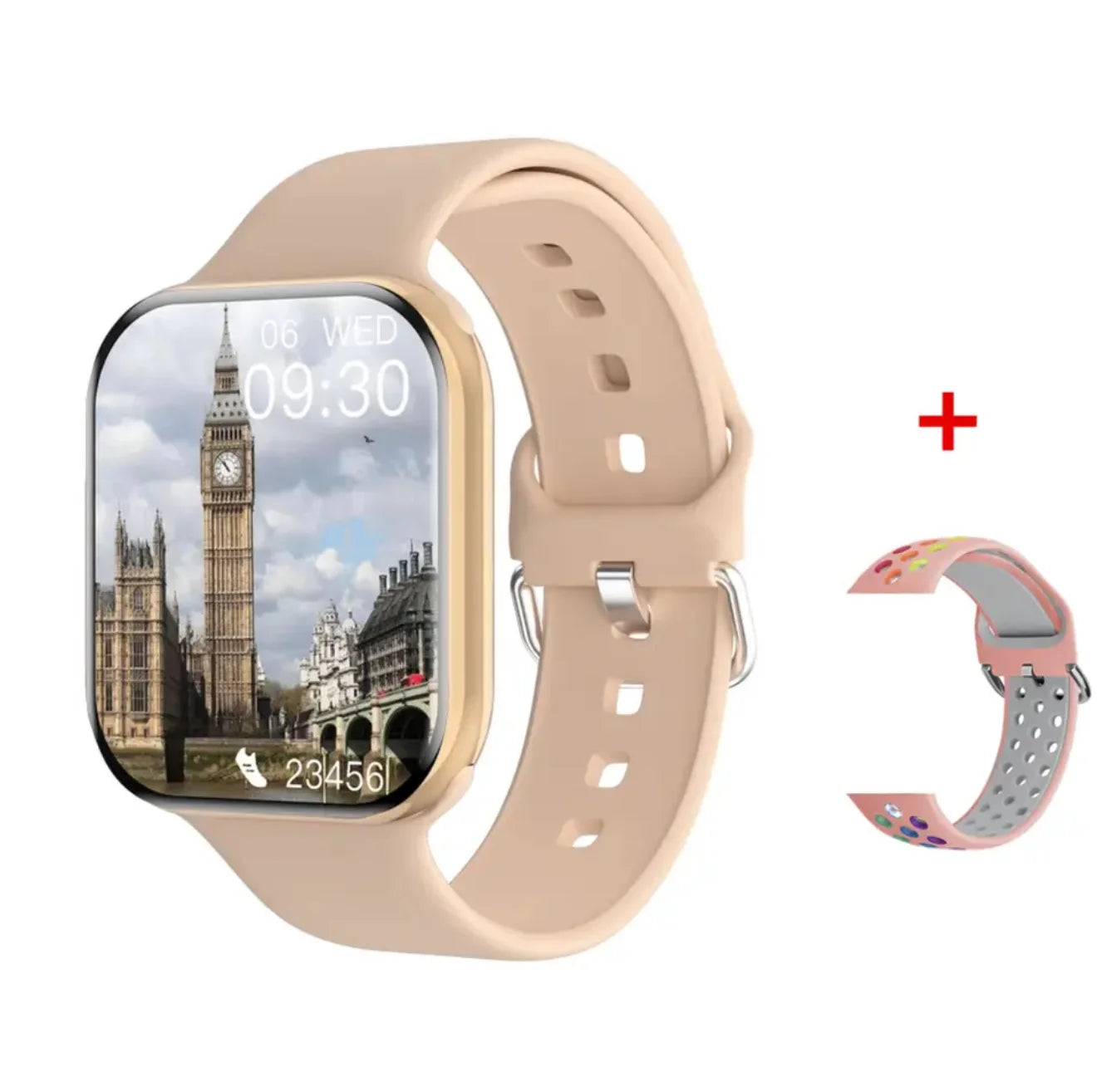 Smartwatch with Body Temp & GPS – NFC, Always-On Display, Sport Design
