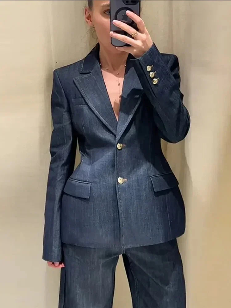 Vintage Denim Pant Set