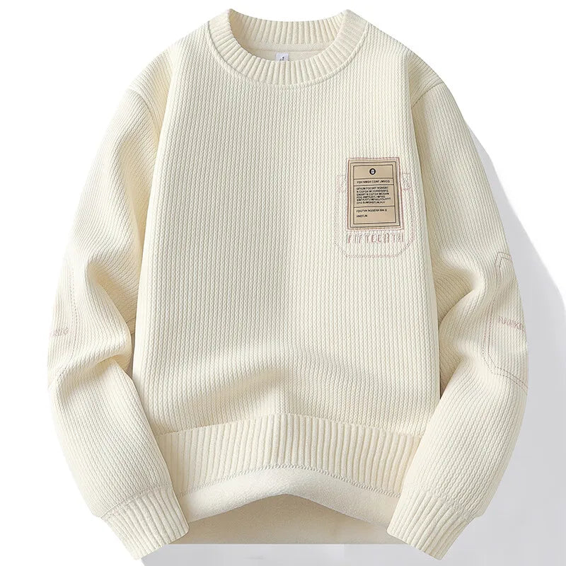 Fleece Lined Embroidered Sweater