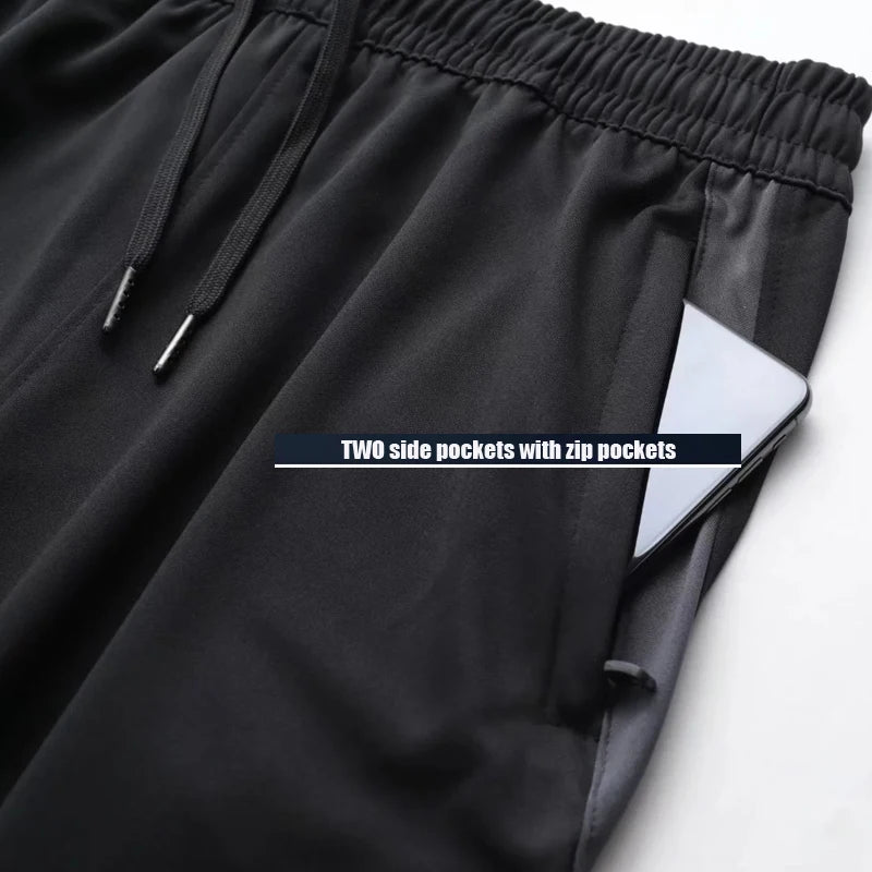 Running Pants with Zipper Pockets – Soccer Training & Jogging Trousers