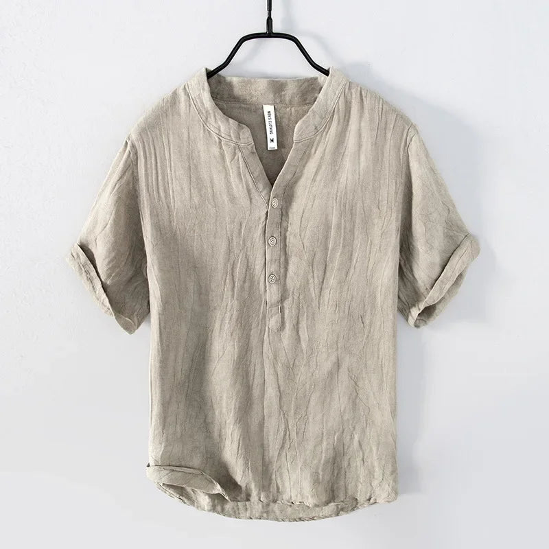 Linen Slim Fit Tee – Lightweight Summer