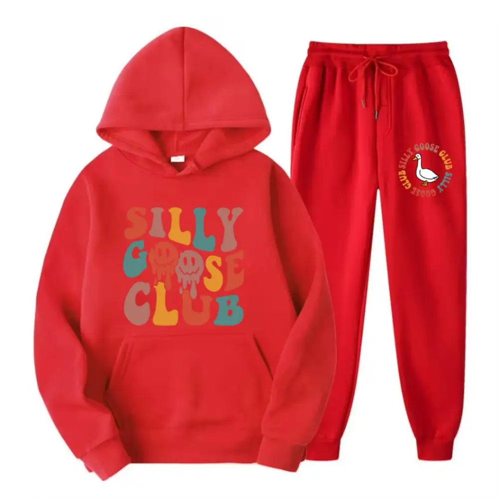 Loose Hoodie & Pants Set – Streetwear Printed Tracksuit