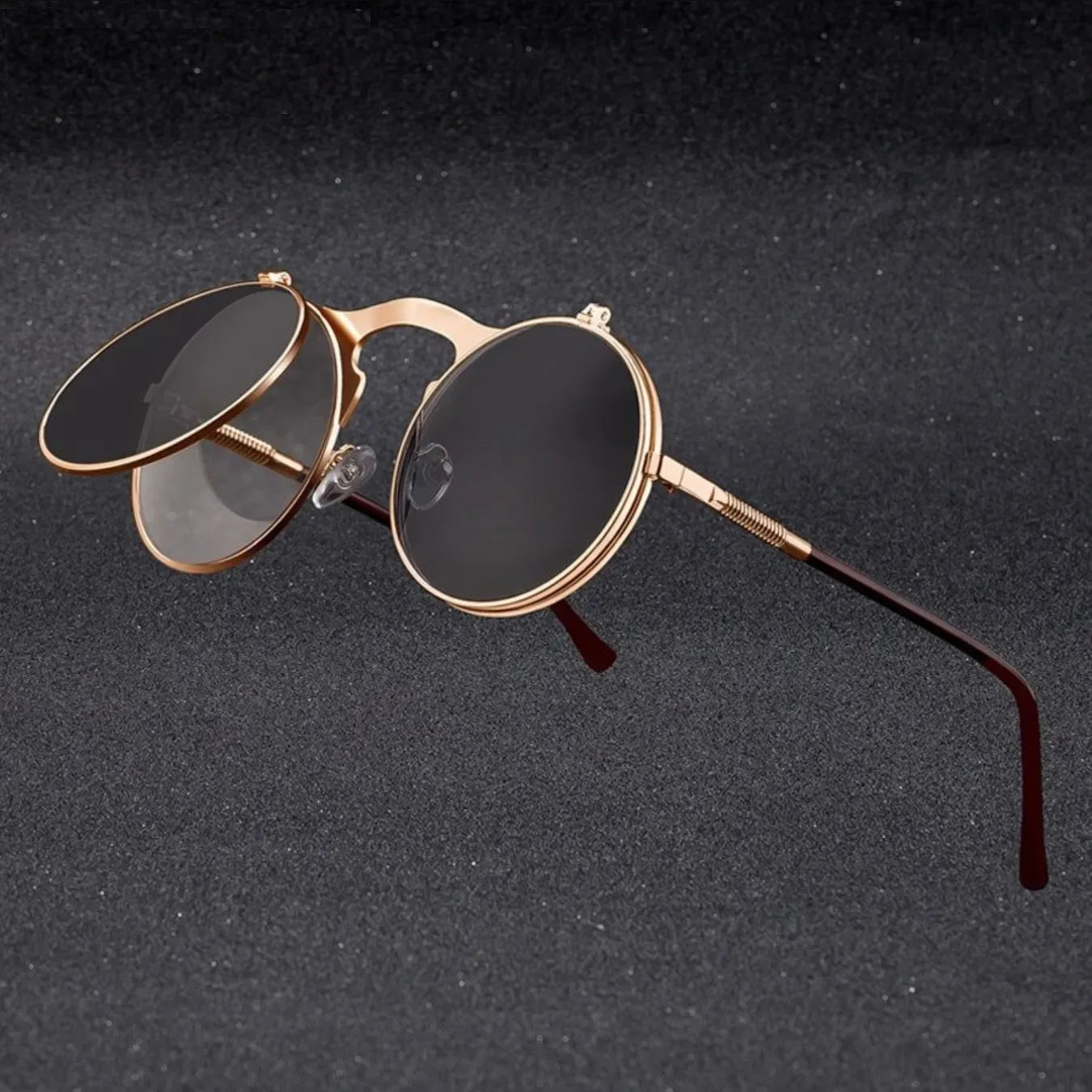 FlipLens Retro | Steampunk Double Lens Sunglasses – Style That Turns Heads