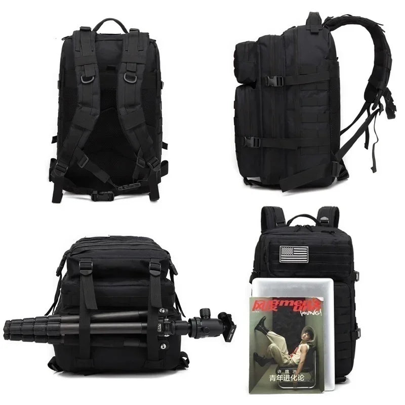 RangerTrek Tactical Backpack – 30L/50L Waterproof Nylon Outdoor Bag