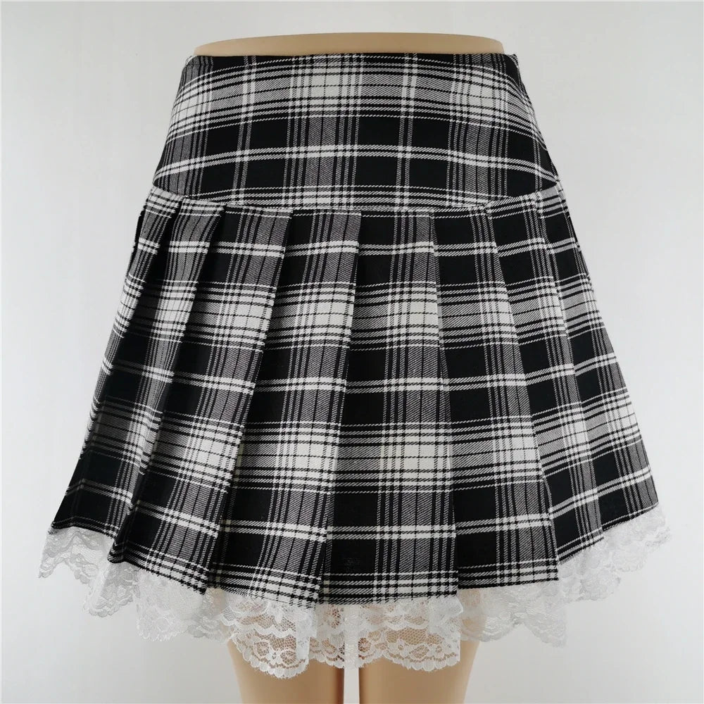 Punk Black Bandage Mini Skirt — Gothic Streetwear