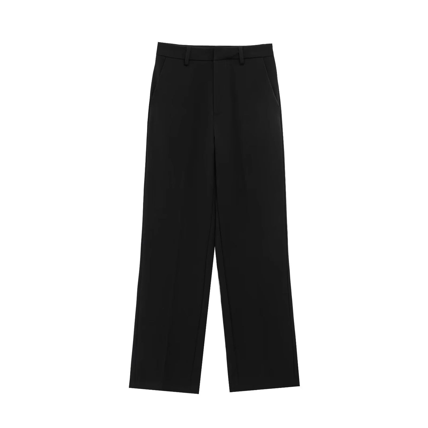 Lapel Short Coat & Wide-Leg Pants